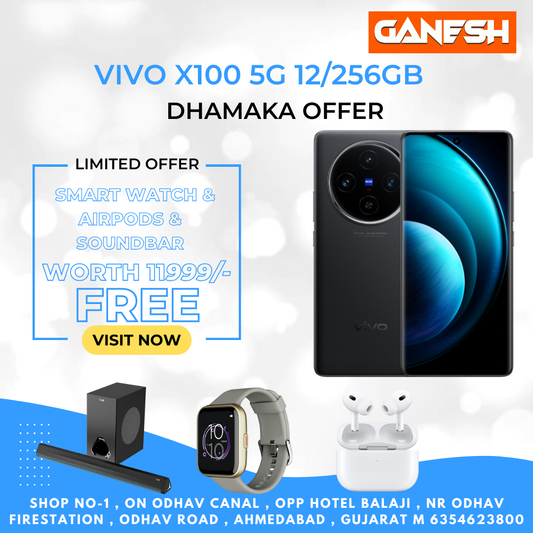 VIVO X100 5G 12/256 GB +  FREE SMART WATCH & AIRPODS & SOUNDBAR