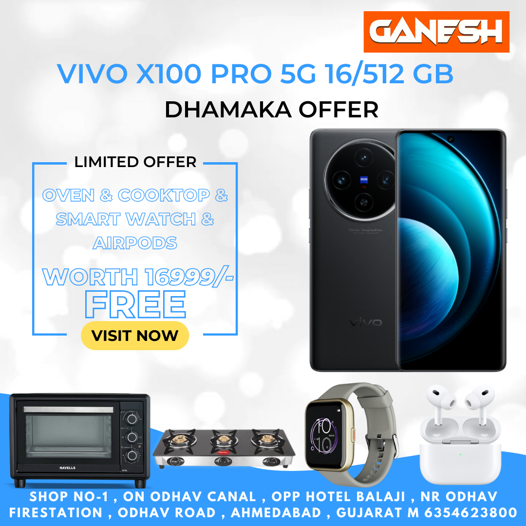 VIVO X100 PRO 5G 16/512 GB + FREE OVEN & COOKTOP &  SMART WATCH  &   AIRPODS