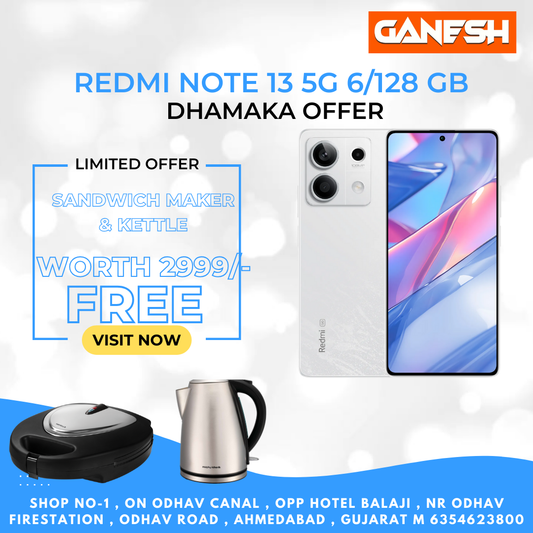 REDMI NOTE 13 6/128 GB + FREE SANDWICH MAKER & KETTLE