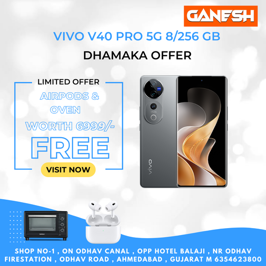 VIVO V40 PRO 5G 8/256 GB + FREE  OVEN & AIRPODS